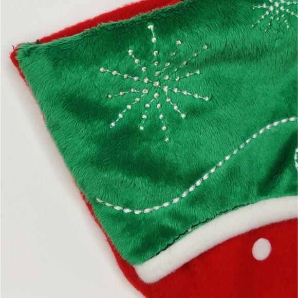 Disney‎ Minnie Mouse Red Fabric Christmas Stocking Snowfall - Picture 3 of 8